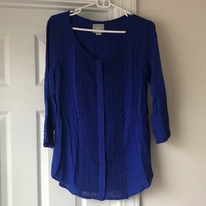 Maeve lace trim blouse